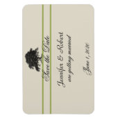 Oak Tree Plantation in Green日付を保存 マグネット (縦)