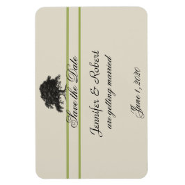 Oak Tree Plantation in Green日付を保存 マグネット