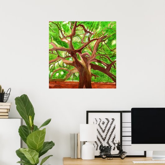 Oak Tree Poster ポスター (ホームオフィス)