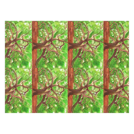 Oak Tree tablecloth  テーブルクロス (正面(横))