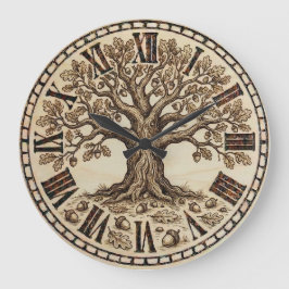 Oak Tree Wall Clock ラージ壁時計