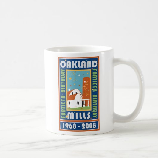 Oakandの製造所の第40誕生日のマグ コーヒーマグカップ (右)