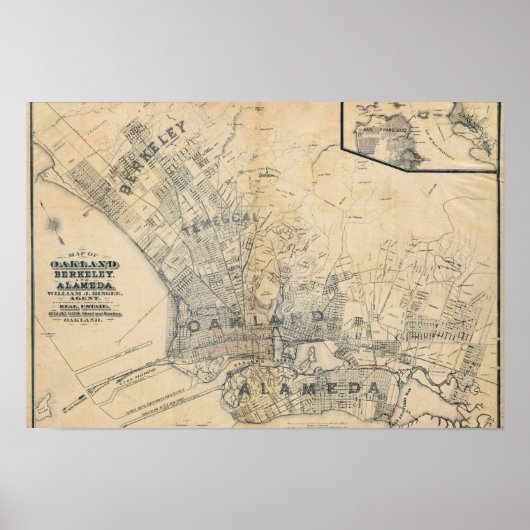 Oakland, Berkeley, Alameda ポスター (正面)