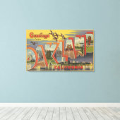 Oakland, California – ラージ・レター・シーン キャンバスプリント (インサイチュ (ウッドフロア))