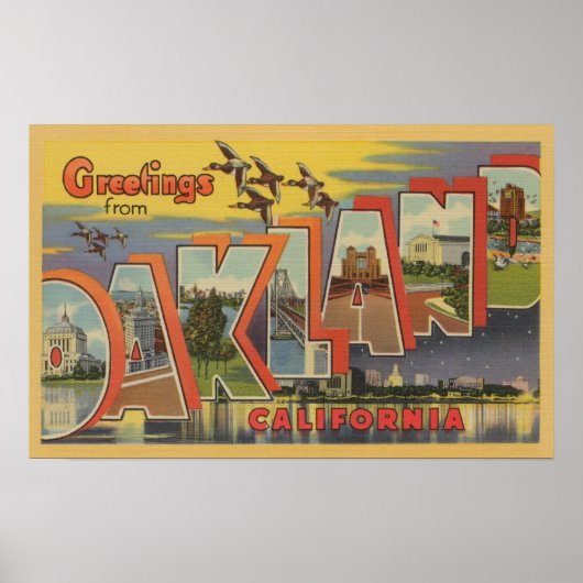 Oakland, California – ラージ・レター・シーン ポスター (正面)