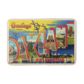 Oakland California CAヴィンテージ大文字郵便 バスマット (正面)