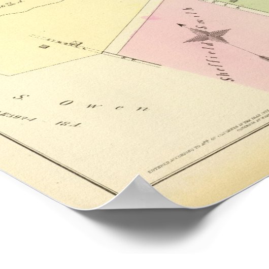 Oaklands and Smith Plat Atlas Map ポスター (角)