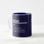 Oaklee Personalized Name Coffee Mug ツートーンマグカップ (正面左)