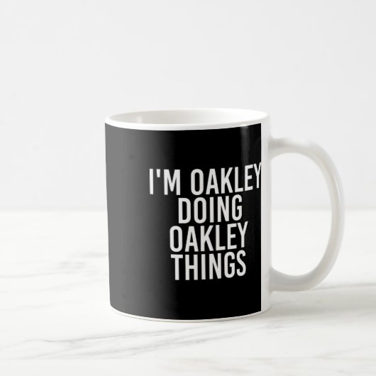 OakleyなことをするOakleyです 面白い 誕生日 コーヒーマグカップ (右)