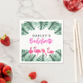 OAKLEYホットピンクトロピカルフラミンゴバチェロレッテ スタンダードカクテルナプキン (インサイチュ)