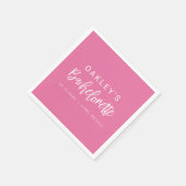 OAKLEY ホットピンク エッジィ＆ボールド バチェロレッテパーティー N スタンダードカクテルナプキン (角)