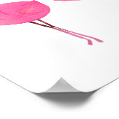 OAKLEY Flamingoホットピンク誕生日パーティーへようこそ ポスター (角)