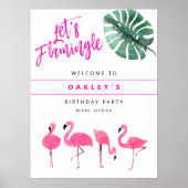 OAKLEY Flamingoホットピンク誕生日パーティーへようこそ ポスター (正面)