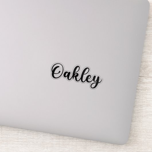 Oakley Name – 手書き書道 シール (詳細)