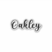 Oakley Name – 手書き書道 シール (正面)