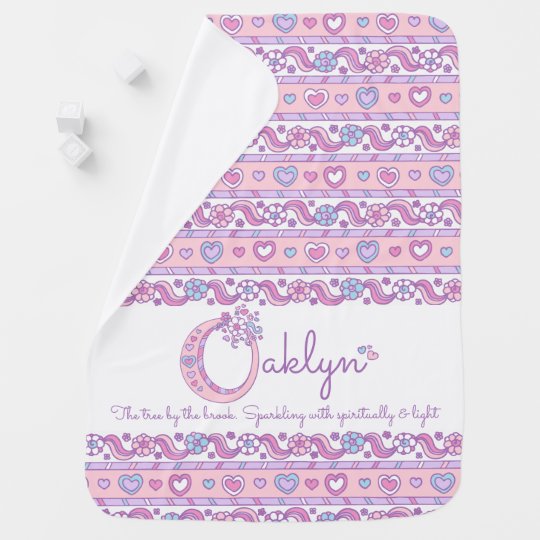 Oaklynの名前および意味ハートの女の子のベビーブランケット ベビー ブランケット Zazzle Co Jp