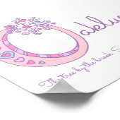 Oaklynn girls name意味パステルレターO ポスター (角)