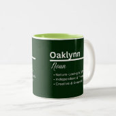 Oaklynn Personalized Name Coffee Mug ツートーンマグカップ (正面右)