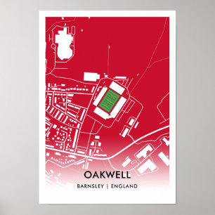 Oakwell Poster - Home of Barnsley Poster ポスター