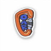 OARカラビナーステッカー シール (正面)