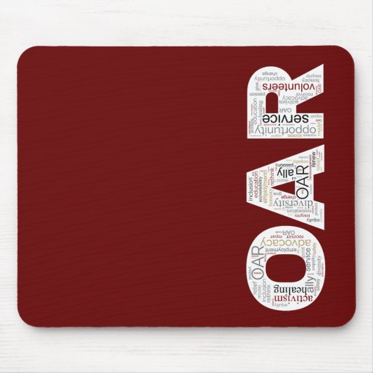 OARマウスパッド – 赤 マウスパッド (正面)