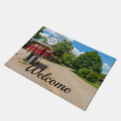 Oark Gas Stationウェルカムフォーマット ドアマット (アングル)