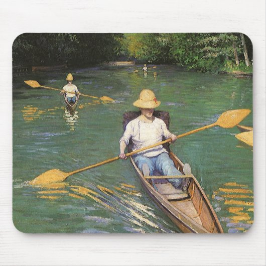 Oarsmen by Gustave Caillebotte,ヴィンテージファインアート マウスパッド (正面)