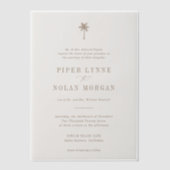 OASIS ビーチ ウェディング ベラム紙招待状 (正面)
