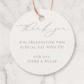 OASIS Beach Minimalist Wedding Thank You フェイバータグ (裏面)