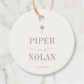 OASIS Beach Minimalist Wedding Thank You フェイバータグ (正面)