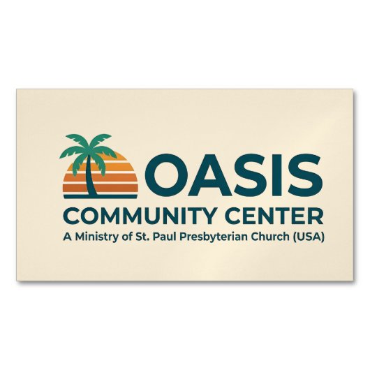 Oasis Community Center Magnet マグネット名刺 (正面)