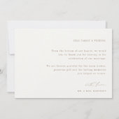 OASIS Minimalist 3 Photo Wedding サンキューカード (裏面)