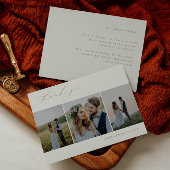 OASIS Minimalist 3 Photo Wedding サンキューカード