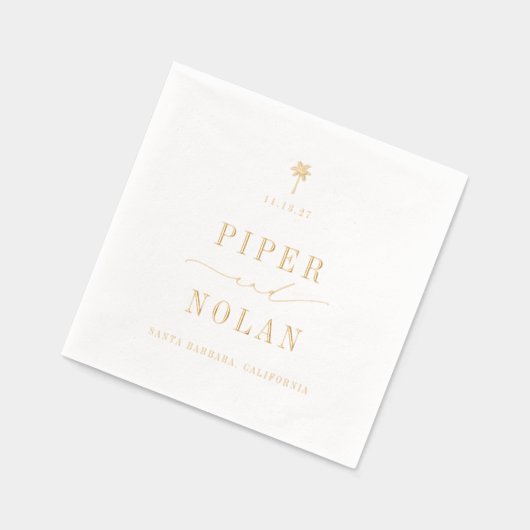OASIS Modern Minimalist Wedding 箔ナプキン (左)