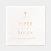 OASIS Modern Minimalist Wedding 箔ナプキン (正面)