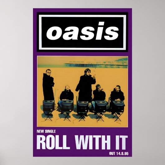 Oasis- Roll with It- 1995 Promo Poster Print 1 ポスター (正面)