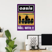 Oasis- Roll with It- 1995 Promo Poster Print 1 ポスター (ホームオフィス)