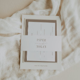 OASIS Sandy Taupe Minimalist  招待状ベリーバンド