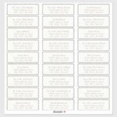 OASIS Taupe Guest Address Labels シール (シート)