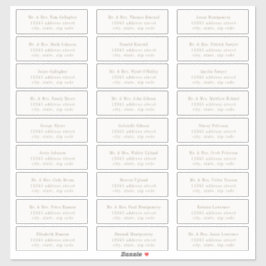 OASIS Taupe Guest Address Labels シール