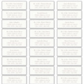 OASIS Taupe Guest Address Labels シール (正面)