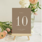 OASIS Taupe Wedding Table Number Card 招待状