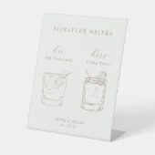 OASIS Wedding Signature Drinks 台座サイン (正面)