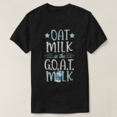 Oat Milkはヤギ乳かわいいビーガン植物Cをベースにしている Tシャツ (デザイン正面)