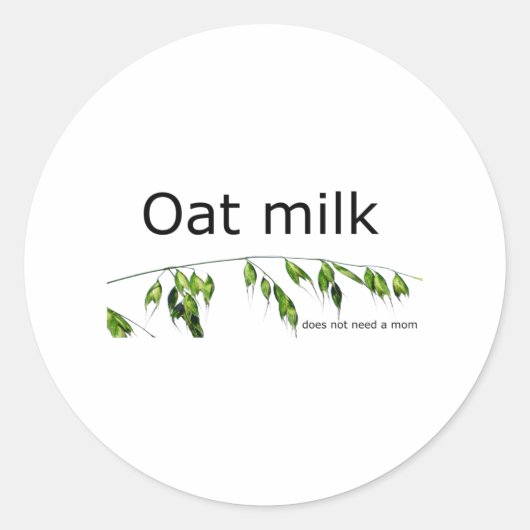 Oat milk ラウンドシール (正面)