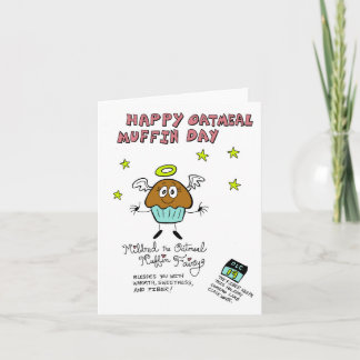 Oatmeal Muffin Day Greeting Card カード