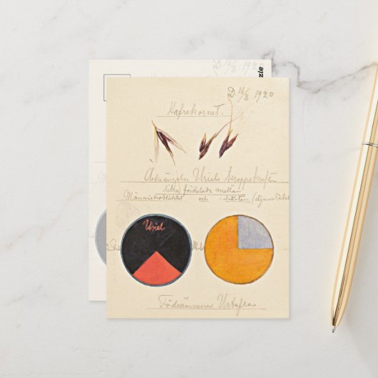 Oats, 1920 by Hilma af Klint ポストカード (正面/裏面インサイチュ)