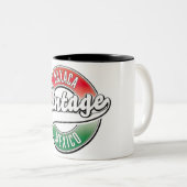 Oaxacaメキシコヴィンテージロゴ。 ツートーンマグカップ (正面右)