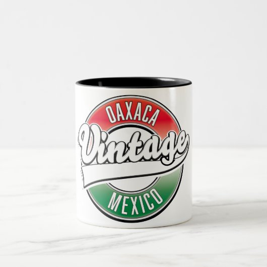 Oaxacaメキシコヴィンテージロゴ。 ツートーンマグカップ (中央)
