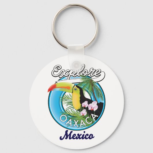 Oaxacaメキシコ旅行ロゴ キーホルダー (正面)